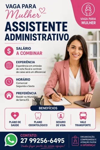 Vaga Assistente Administrativo