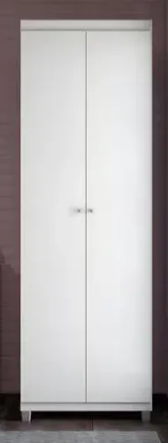Armário Multiuso Bartira Gigante com 2 Portas e 5 Prateleiras - Branco Fosco
