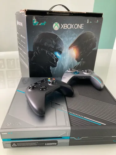 Xbox One Halo 5 Limited Edition 1TB Completo Na Caixa
