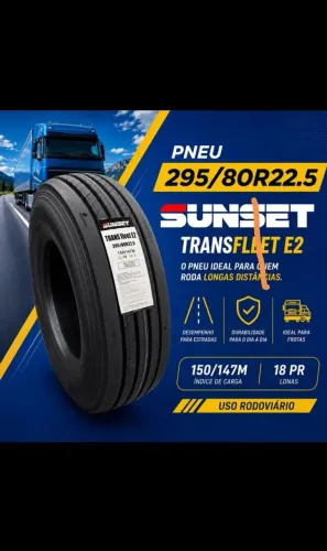 pneus para caminhão sunset trans flet 295/80 novo