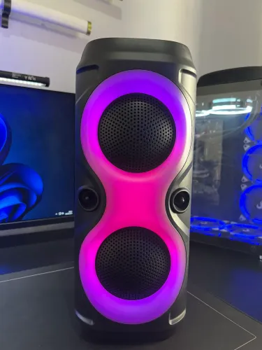 Pra vender logo Caixa de som bluetooth RGB - Lacrada 