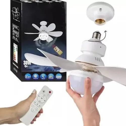 Controle Remoto Ventilador IR Compatível E27 Fan Light | Ajuste de Cor e Escurecimento