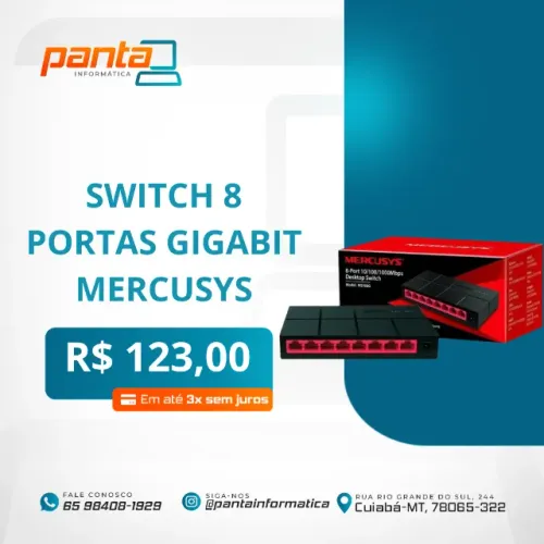 Switch 8 portas MERCUSYS