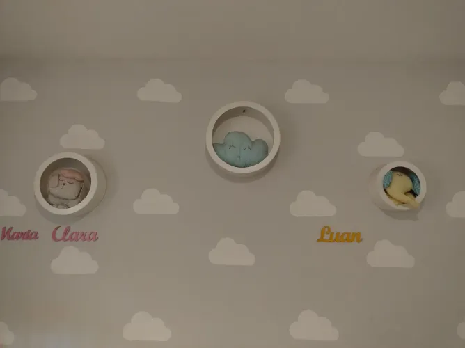 Trio de nichos com pelucias