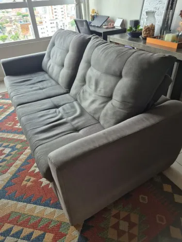 Sofá retrátil e reclinável em 3 posições - Cinza