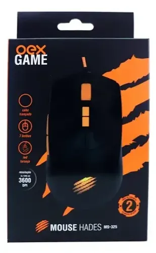 Mouse Gamer OEX Hades 3600DPI MS325