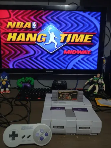 Super Nintendo 1 controle 1 cartucho e acessórios