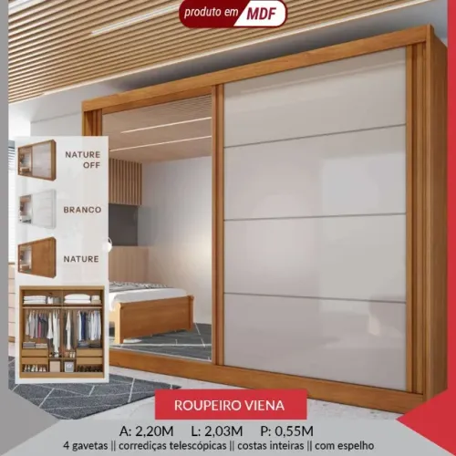 Guarda Roupa Casal porta deslizante 