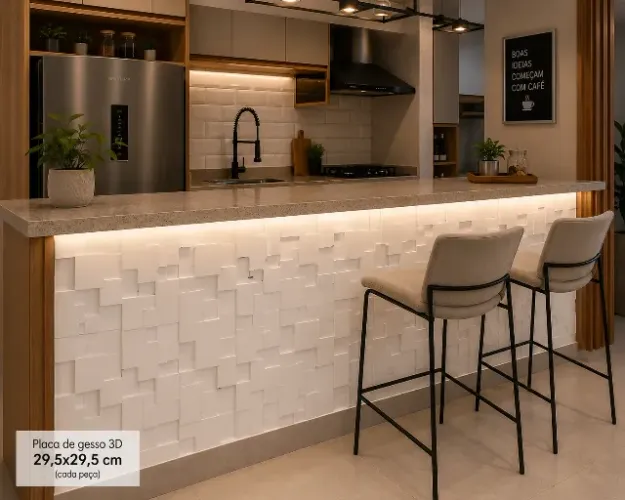 Placa de gesso decorativa em 3D 