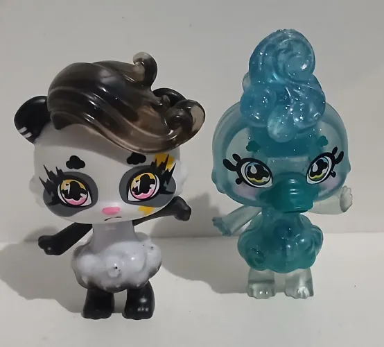 LOTE 2 ACESSORIOS BONECA BARBIE PET CLOUDEES WISTFUL PLATYPUS SURLY PANDA ORNITORRINCO