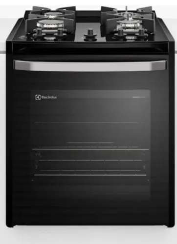 Fogão de Embutir 4 bocas Electrolux Preto Experience Mesa de Vidro e VaporBake