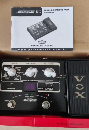 Pedaleira vox StompLab nova, cx e manual