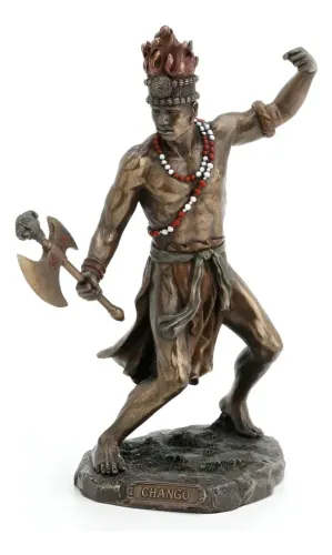 Orixa Xango 23 Cm Estatueta Veronese Bronze Estátua