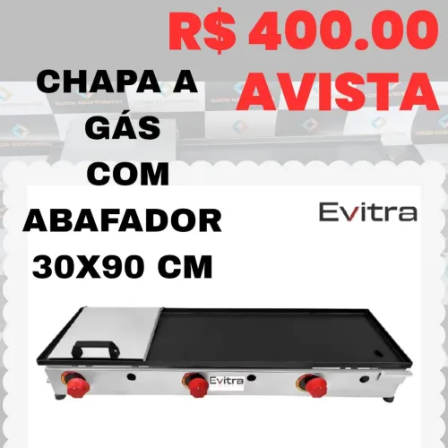 Chapa a gás 30x90