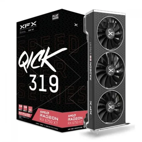 Placa de Vídeo XFX AMD Radeon RX 6750 XT Speedster QICK 319, 12GB