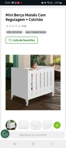 VENDO BERÇO MOISÉS COM REGULAGEM