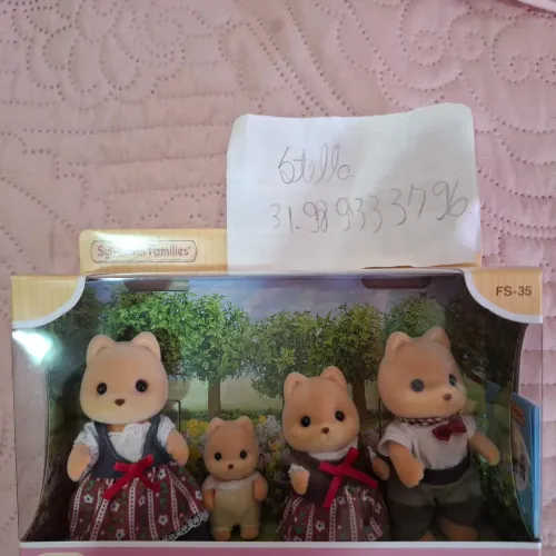 Sylvanian Families família dos cachorros caramelo
