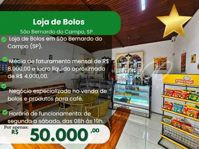 Loja de Bolos em São Bernardo do Campo, SP. (Cod. 114344)