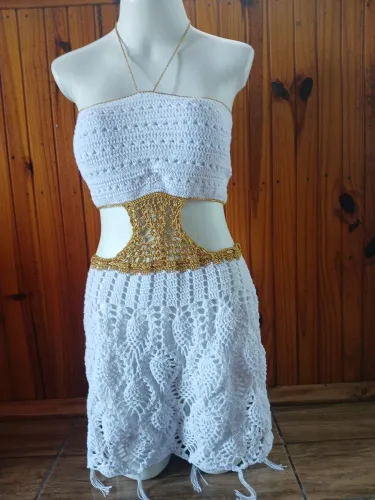 Vestido de crochê