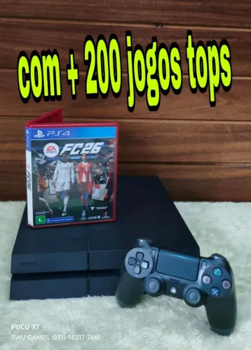 PLAYSTATION 4 + 200 JOGOS TOPS