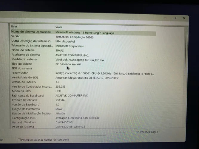 Vendo Notebook intel core I3-1005G1 ASUS