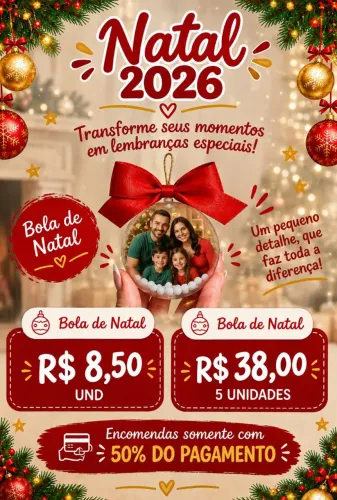 Bolinhas de Natal com Foto.