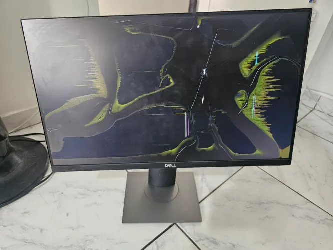 Monitor Dell P2219h tela quebrada 