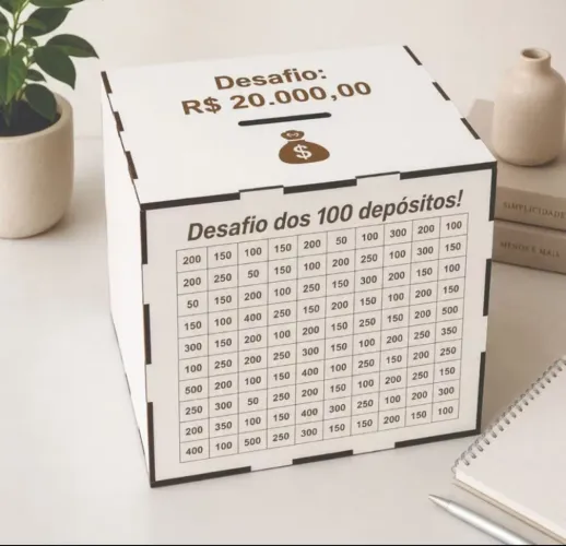 Vendo cofre desafio caixa de dinheiro de madeira método japonês 