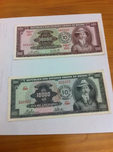 CEDULAS DE CRUZEIROS ANTIGO. ESTADO DE GRAÇA.