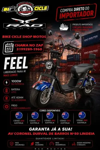 MOTO ELETRICA 100WATSS Honda Yamaha BMW Dafra Trump Suzuki voltz ZONTE Bull scooter