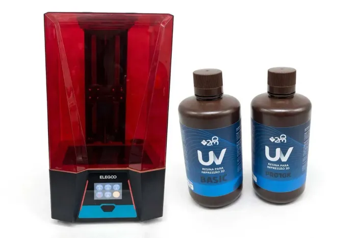Impressora 3D Elegoo Saturn + 1,5L Resina 2M UV Basic e Pro10K