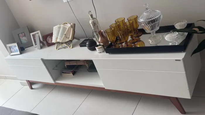 Rack Bancada Classic 2 Gavetas (Estilo Retrô/Moderno) - Imcal