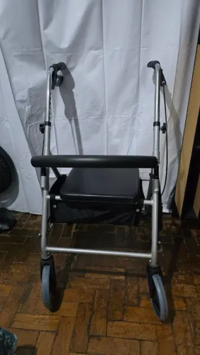 Andador de alumínio adaptável de 4 rodas
