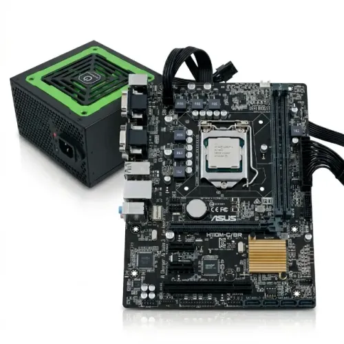 Kit Upgrade Intel i5-7400 + H110M-C/BR + Fonte 500W
