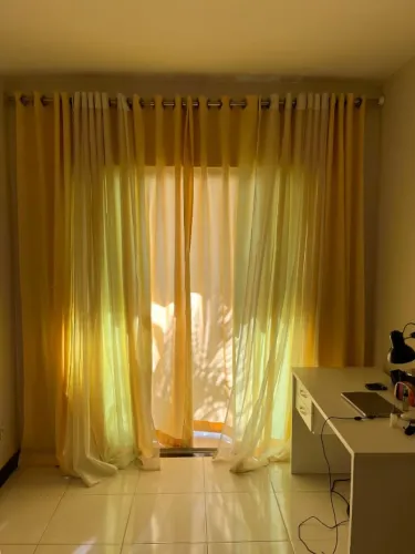 Cortinas Grandes 4 peças com varão de metal
