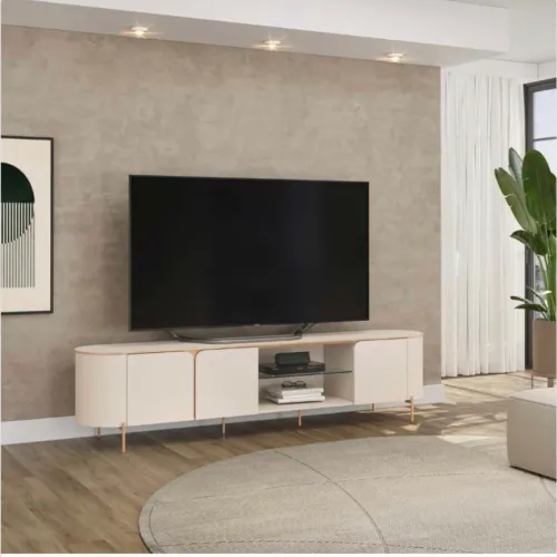 Bancada Capri 240 com 3 Portas para TV até 75 Polegadas