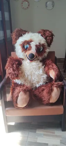 Urso de pelúcia antigo. Década de 90. 