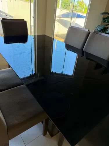 Conjunto de Mesa de Jantar retangular 6 lugares, 1,60x90