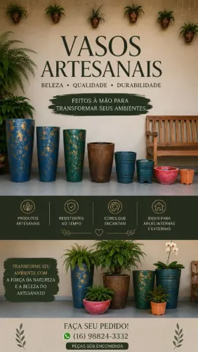 Vasos Artesanais e únicos
