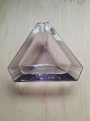 Cinzeiro Vintage Cristal Bohemia Triangular Anos 60 Retrô