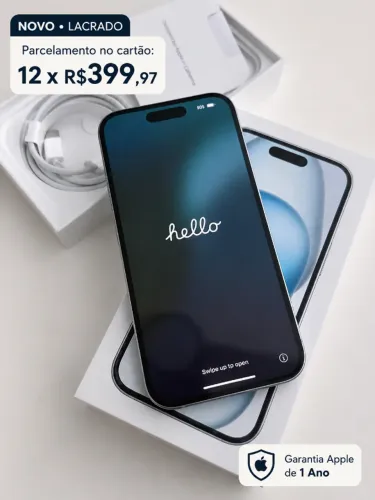 iPhone 15 128GB - Original Apple, Lacrado e com Garantia Oficial