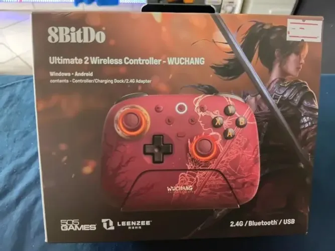 Controle Sem Fio 8bitdo Ultimate 2 Edição Especial Wuchang Cor Vermelho