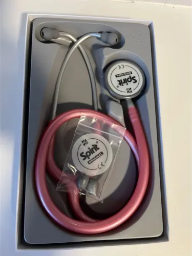 Estetoscópio Spirit rosa perolizado MD pro-lite Duplo Adulto e Pediátrico
