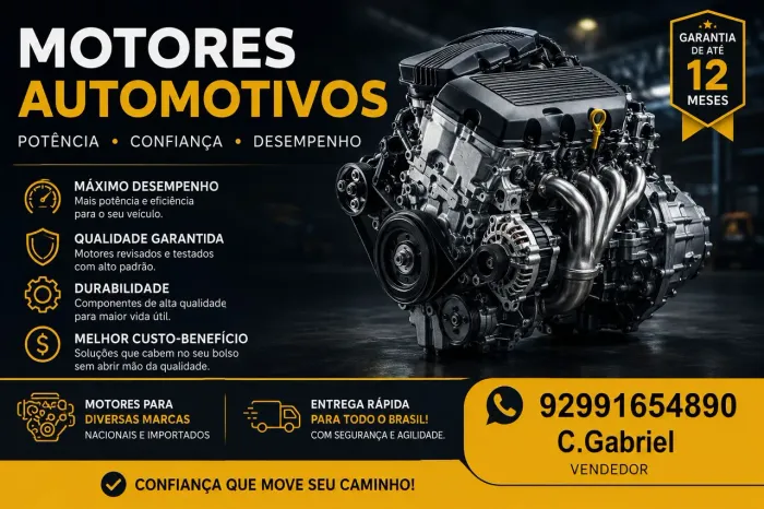 Motores Disponíveis Nacionais e importados 