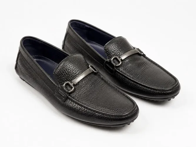 Mocassim Cole Haan Masculino Couro Preto Driver Horsebit Tam. 9,5 US