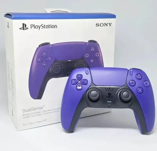Controle roxo purple ps5 Seminovo, Passo cartão 