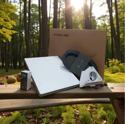 Antena via satélite Starlink Mini
