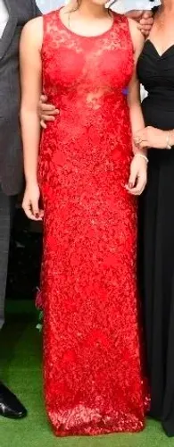 Vestido de festa vinho