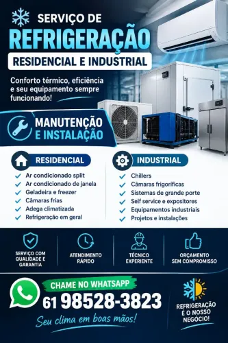 Manutenção e instalação ar condicionado e Refrigeração Geral