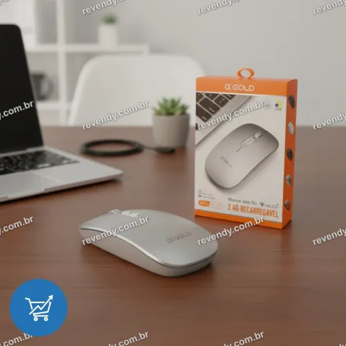Mouse sem fio - recarregável 2.4g - velocidade de transmissão